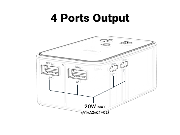 45W Universal Travel Adapter