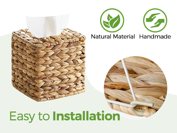 water hyacinth tissue box cover
