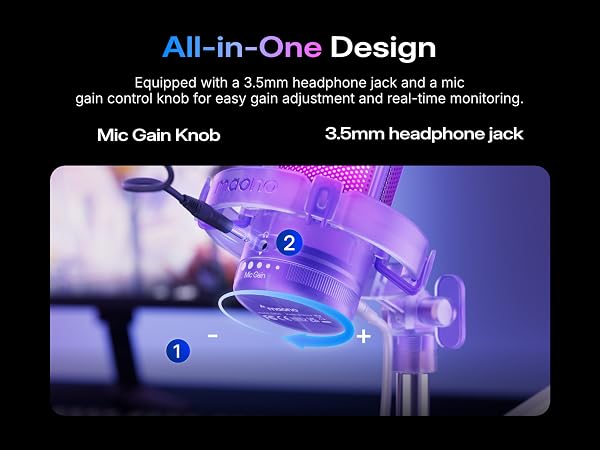 usb gaming microphone maono dgm20s