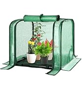 U'Artlines Portable Mini Greenhouse Small Green House with Waterproof Pad 23x13x17 Inch Plant Cov...