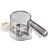 ?3 Cup Flour Sifter, Sifter for Baking Sifter Handheld Baking Sieve Food-Grade Double-Filter Stai...
