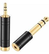 Zylveron 1/8"(3.5mm) Male to 1/4"(6.35mm) Female Headphone Adapter | 1/4"(6.35mm) Male to 1/8"(3....