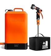 AZXJC 4.5 gallon/16L Silicone Water Tank,Portable Outdoor Shower,Electric Shower,8 Types of Multi...