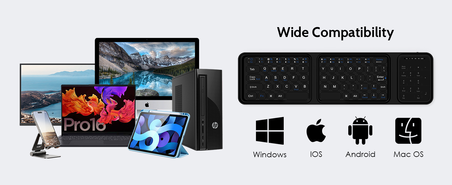 Foldable Bluetooth Keyboard
