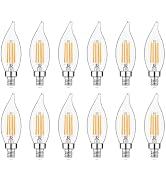 Sigalux E12 LED Bulb 60 Watt Equivalent, Dimmable Candelabra Bulb 2700K Soft White, Chandelier Li...