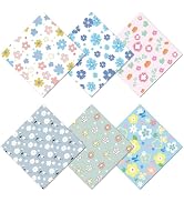CREATCABIN 6Pcs Glasses Cleaning Cloth Microfiber Cleaning Cloths Multicolor Floral Glasses Clean...