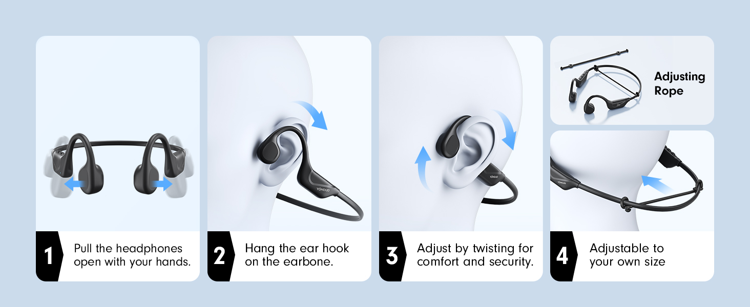 bone induction bluetooth headphones that work well with glasses