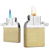 YUSUD Butane Lighter Insert, Butane Refillable Lighters, Dual Torch Jet Flame & Yellow Soft Flame...
