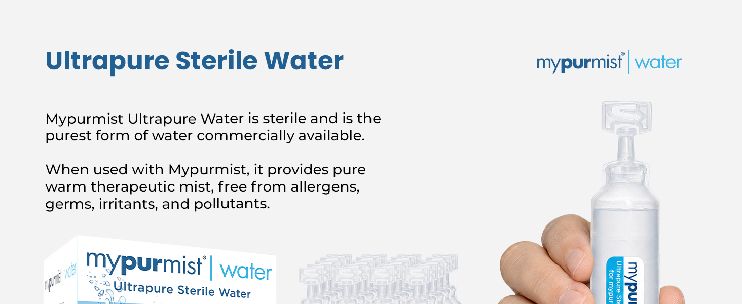 Mypurmist steam inhaler warm therapy sinus relief congestion respiratory portable cordless refills