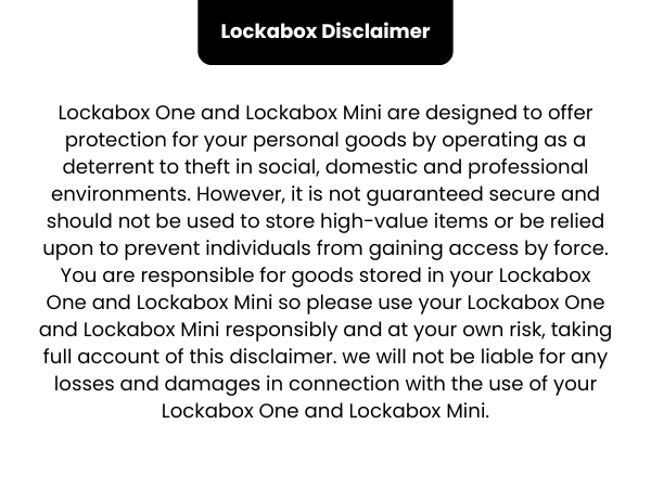 Lockabox Disclaimer