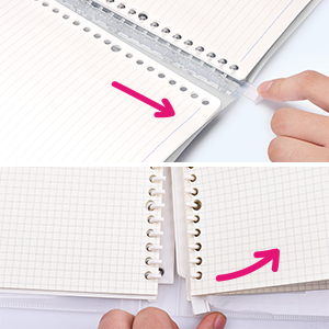 Kokuyo Campus Slide Binder, Slim Type, A5, 20 Holes, Up to 65 Sheets, Transparent