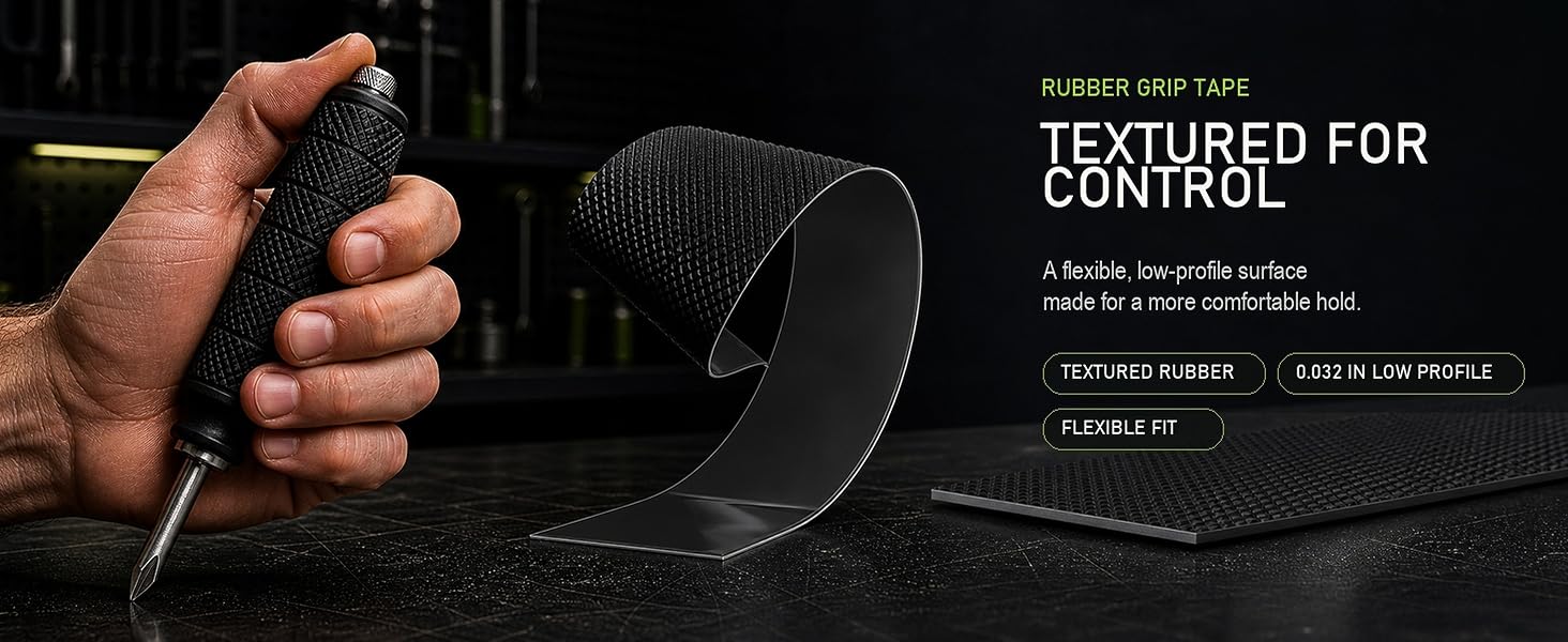A flexible, low-profile surface made for a more comfortable hold