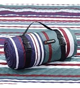 HX&OD Extra Large Picnic Blanket Outdoor 80”x80” Waterproof Picnic Mat Foldable 3-Layer Camping B...