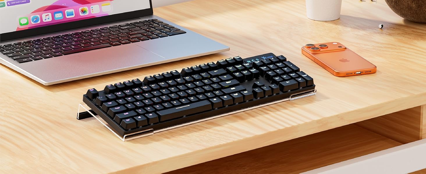 Egchi Acrylic Computer Keyboard Stand for Desk