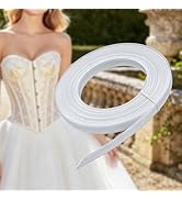 Hoacm White Boning for Sewing, High-Density 12mm x 10Yards Polyester Sew-Through Corset Boning, S...
