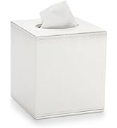 Sumnacon Tissue Box Cover Square Tissue Box Stylish PU Tissue Box Holder with Magnetic Bottom, Cu...