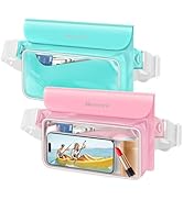 Niveaya IPX8 Waterproof Fanny Pack - 2 Pack, Floating Dry Bag Pouch, Phone Waterproof Waist Pouch...