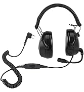 Retevis EHK012 Foldable Two Way Radio Headset with Mic,Noise Reduction,Volume Adjust,for RT22 RT6...