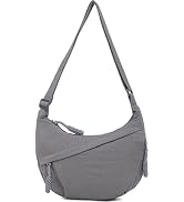 Sanxiner Crescent Crossbody Bags for Women Nylon Slouchy Sling Hobo Bag,Spacious Dumpling Shoulde...