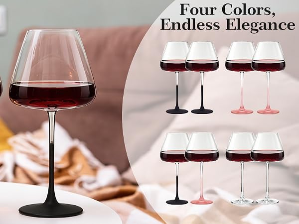 Colored Wine Glasses Set of 2