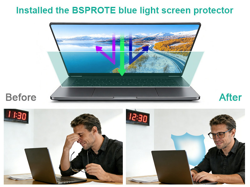 Reduce Eye Strain Blue Light Filter