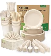 FEHHTO 400PCS Paper Plates Set,