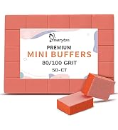 Maryton Mini Nail Buffer Blocks - 80/100 Grit Professional Salon Quality Orange Buffers for Nails...