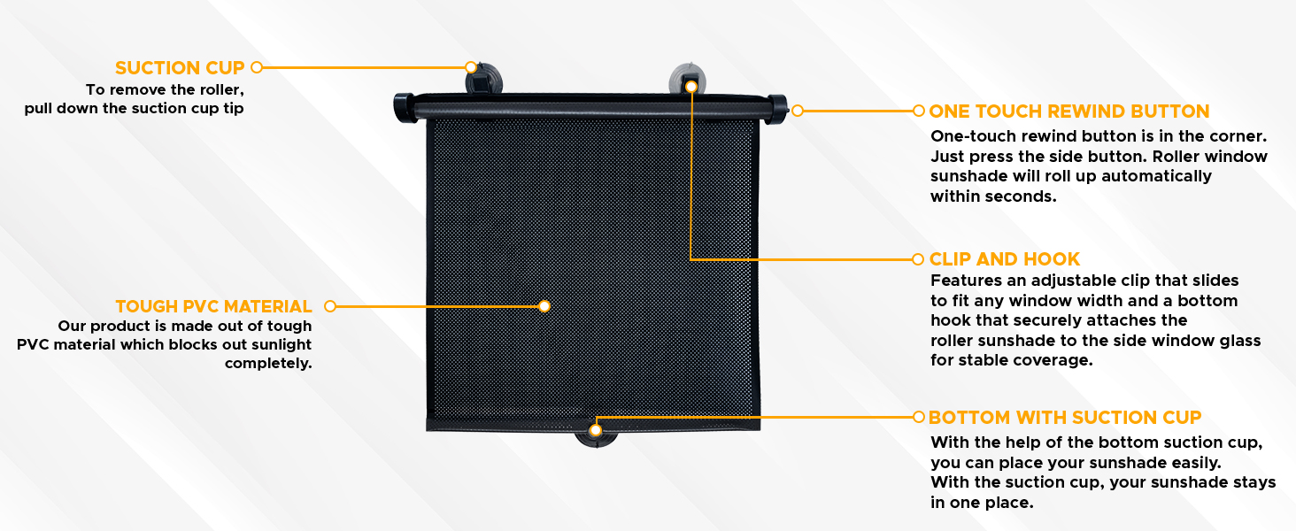 EcoNour Retractable Roller Sunshade