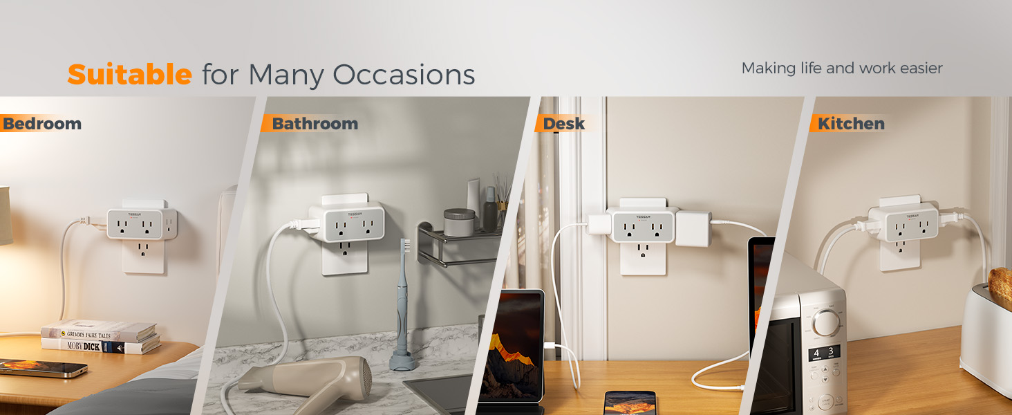 Multiplug wall outlet