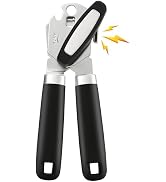 Vayvnt Stainless Steel Can Opener with Magnet, Manual Can Opener, Black | Smooth Edge, Heavy Duty...