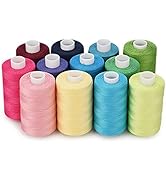 Simthread 12 Colors All Purposes Cotton Quilting Thread for Piecing Sewing Appliqué Embroidery etc