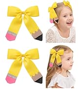 Hair Bows for Girls doboi 2PCS 4.5"Baby Hair Clips Pencil Ribbon Hair Accessories Hair Bow Alliga...