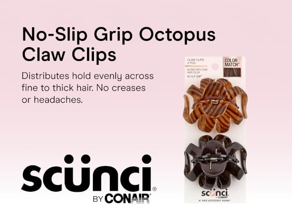 No-Slip Grip Octopus Claw Clips