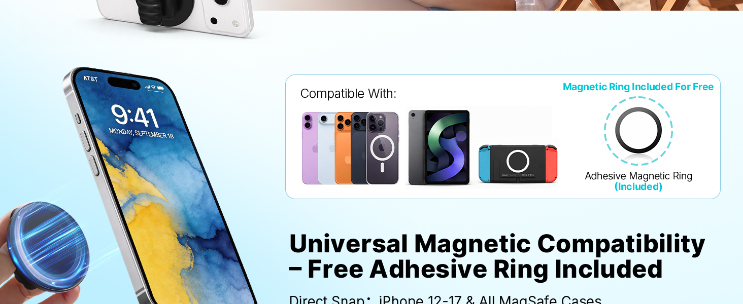 Magnetic Thumb Up Base Phone Umbrella for Sun iphone Gift for Women Men Girls Teen Adults Boy