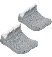 ?????????? Fluffy Fuzzy Room Socks 2 Pair Set for Women and Men Warm Plush Indoor Slipper Socks C...