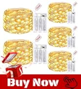 kolpop 5 Pack Fairy Lights Battery Operated with Timer, 50 LED Twinkle Lights Battery Powered, Wa...
