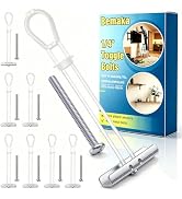 Bemaka 8Pack Drywall Anchor with Bolts Kit, 1/4-20 Heavy Duty Toggle Bolts for Drywall, Hollow Wa...