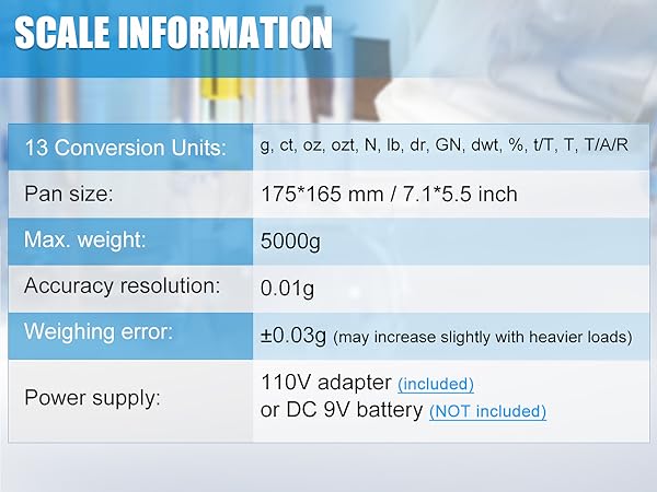 Lab Scale 6000gx0.01g,Analytical Balance 0.01g High Precision Electronic Digital Balance Scale