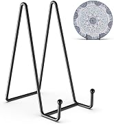 HONGYUTAI 3 Pack 8 Inch Plate Stands for Display Picture - Table Top Display, Decorative Metal Fr...