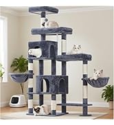 Hey-brother Cat Tree Tower, Scratching Posts with a Extended Part, Wide Platforms, Cozy Condos, H...