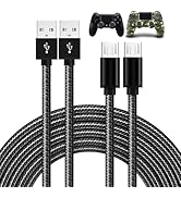 FWCLO PS4 Controller Charger Charging Cable, 2 Pack 10ft Extra Long PS4 Charger Cord for PlayStat...
