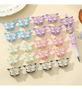 Frinnovan, 10 Pack Rhinestone Bow Shaped Beads for Beadable Pens Crystal Animal Loose Large Space...