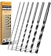 Extra Long 9.05" Brad Point Wood Drill Bit Set Metric - 7 Pack Carpenters Quality - Drill Splinte...