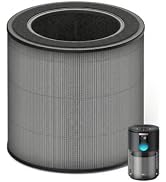 DREO Genuine HEPA Replacement Filter for Air Purifier 539/539S (DR-HAP009/DR-HAP009S) Black, 3-in...