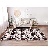 Aimuan Cute Cow Print Rug Fun Faux Cowhide Area Rug Animal Hide Carpet Fun Faux Cowhide Area Rug ...