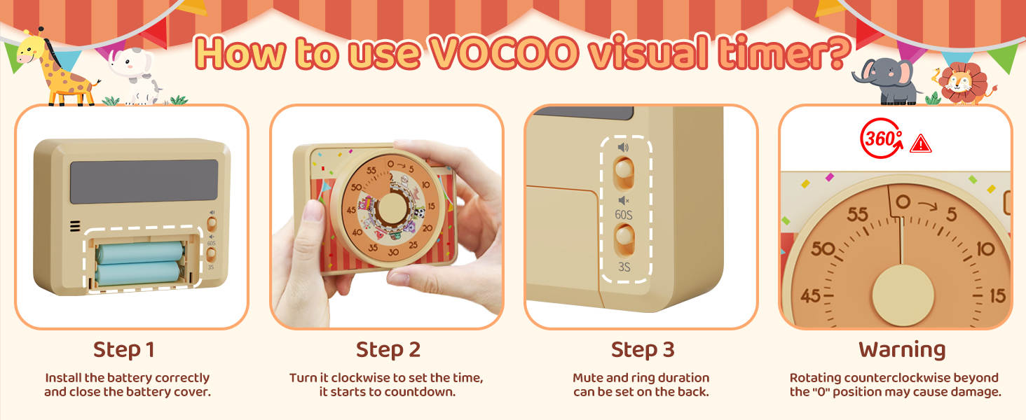 How to Use VOCOO Visual Timer?