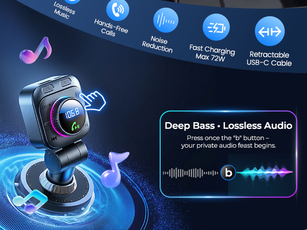 bluetooth fm transmitter for car
