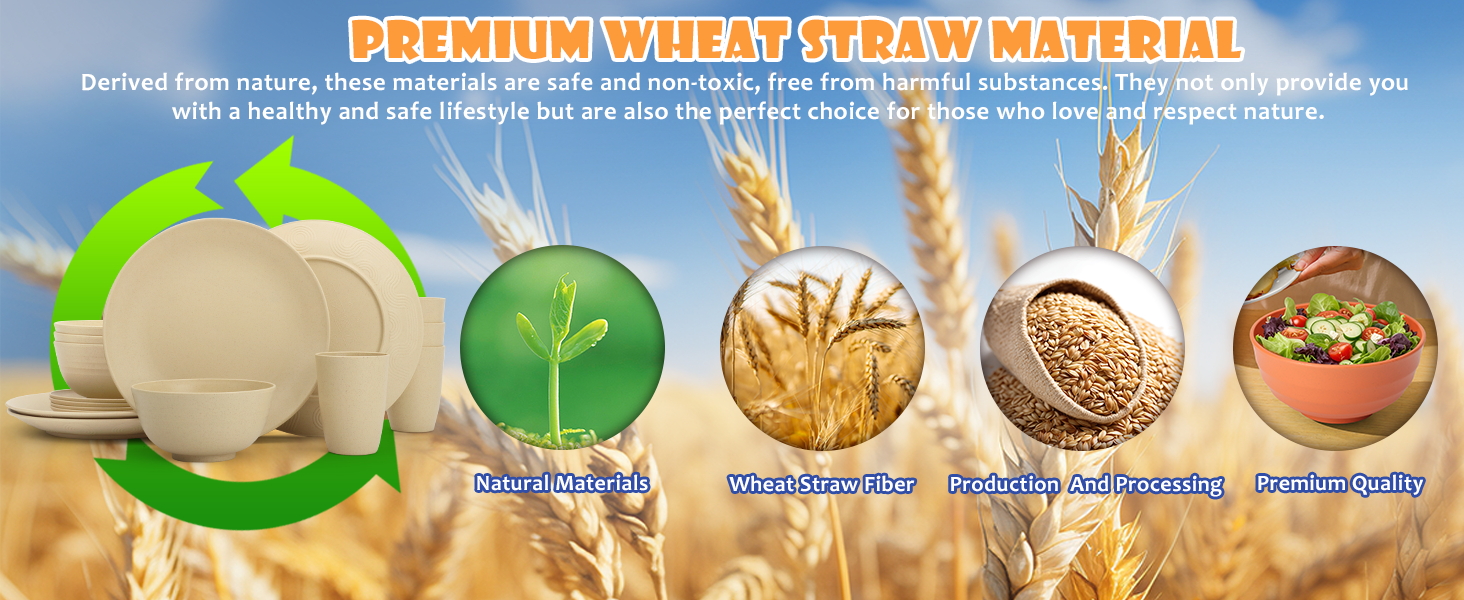 wheat straw dinnerware set wheat straw plates wheat straw bowls wheat straw cups