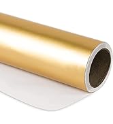 RUSPEPA Golden Metallic Wrapping Paper - Solid Color Matte Paper Perfect for Wedding,Birthday,Chr...