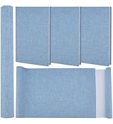 CRASPIRE 51 x 11.8 Inch Light Blue Book Cloth Book Binding Fabric with Paper Back Polyester Linen...